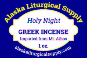 Alaska Liturgical Supply product label b y Emily Longbrake