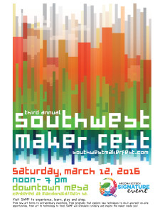 Poster entry for Emily Longbrake, Southwest Maker Fest poster design contest