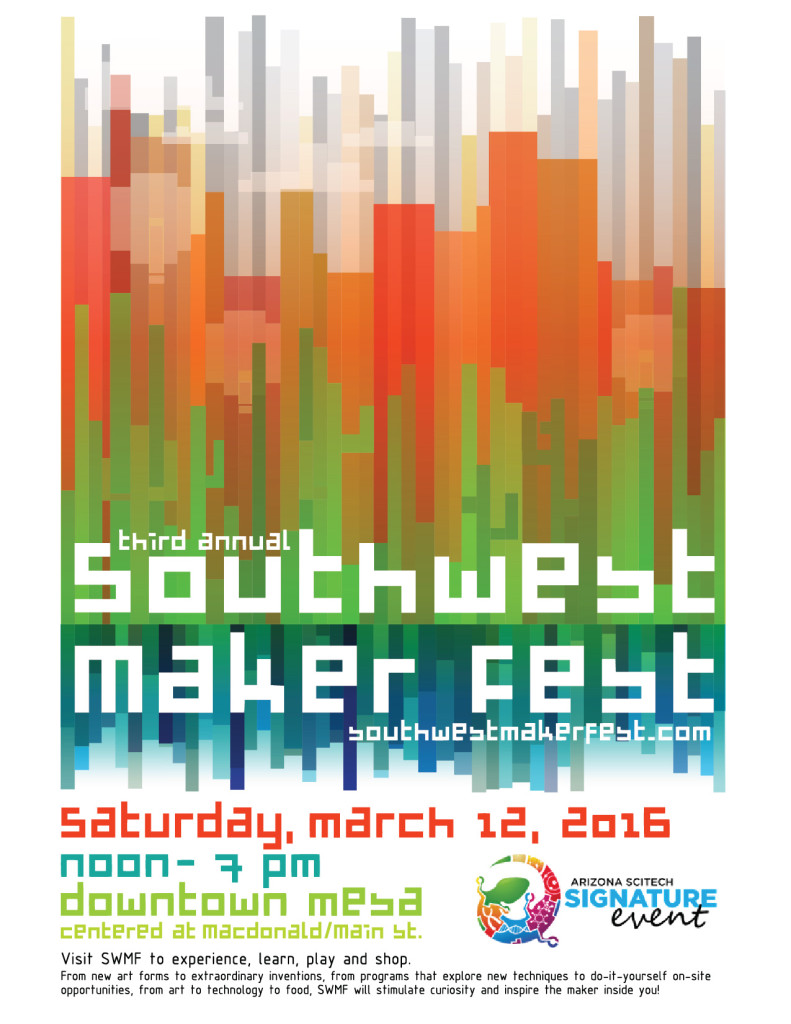 Poster entry for Emily Longbrake, Southwest Maker Fest poster design contest
